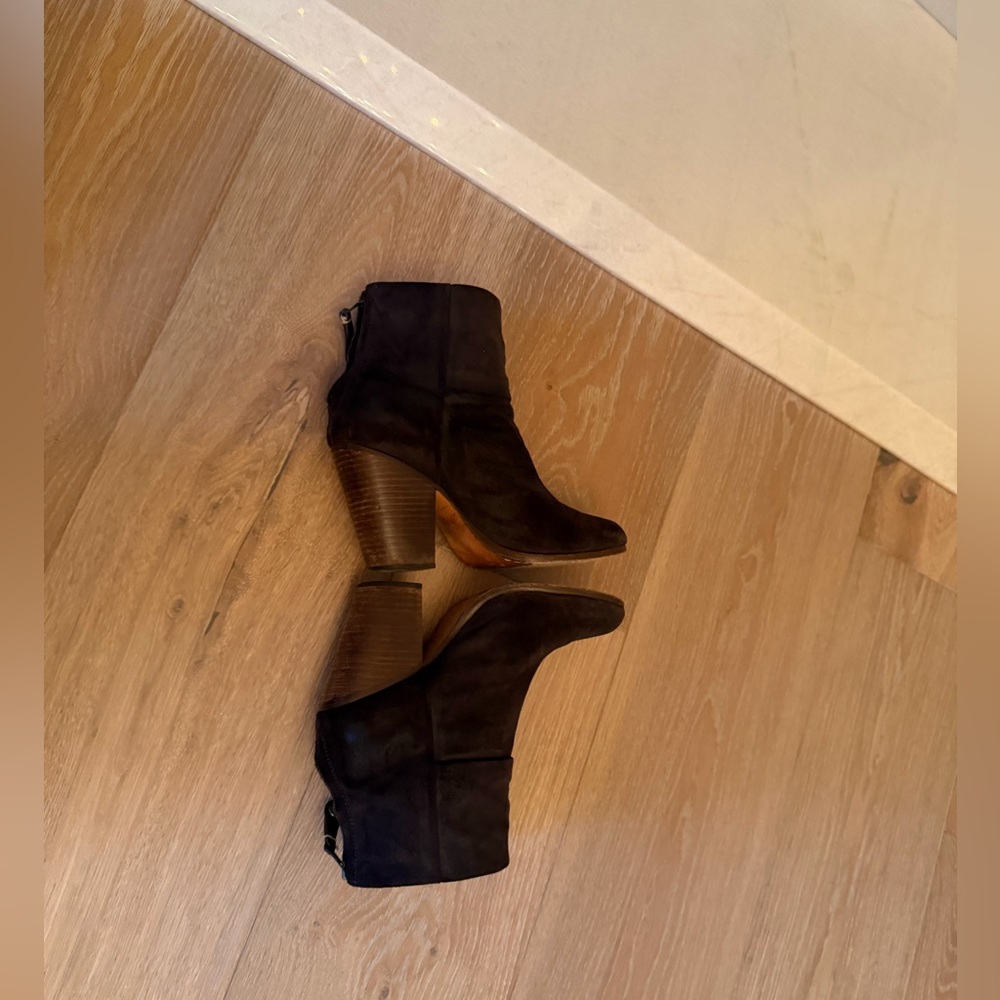 Rag & Bone Newbury Black Suede Ankle Boots 38.5 - Picture 5 of 7